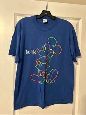 Bonita Neon Mickey Tee - Blue